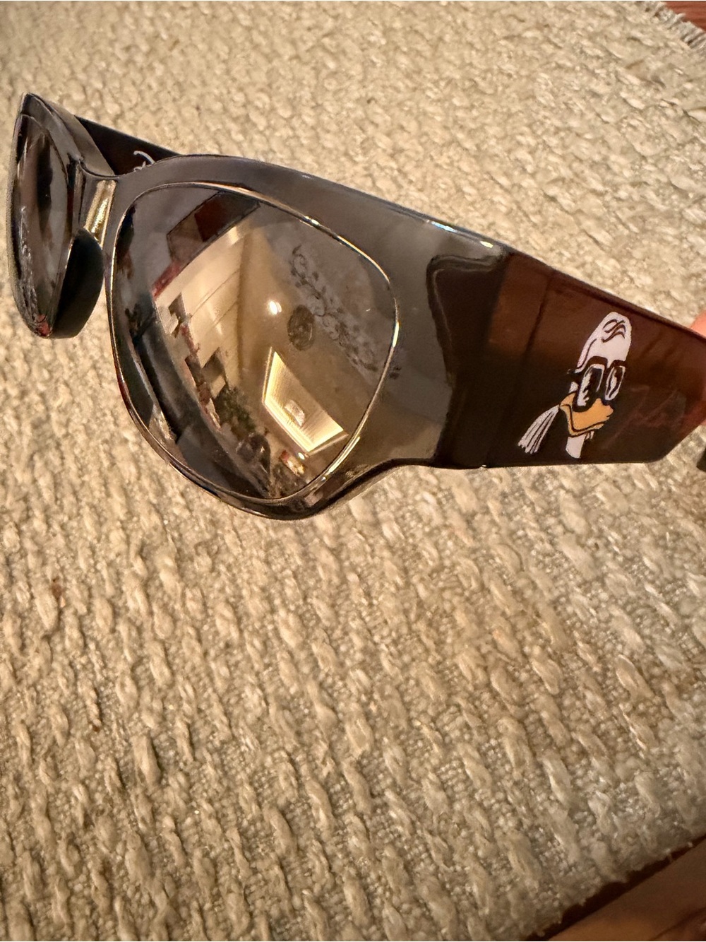 Karl Lagerfeld-Disney Black Women's Sunglasses with Subtle Logo Accent